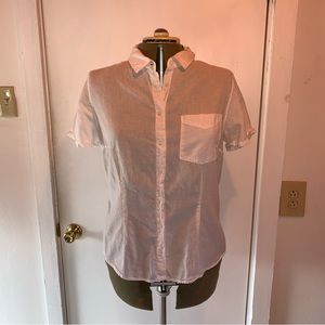 White Short Sleeve Button Down